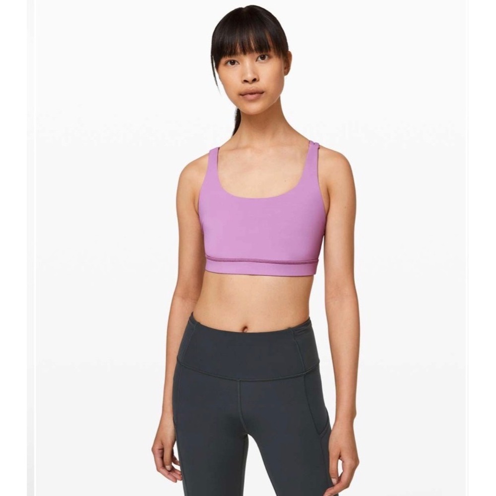 Lululemon Align Racerback Sports Bra Lavender Purple Size 12 Energy Bra
